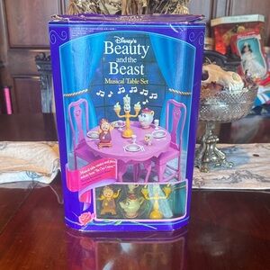 Disney Beauty and the Beast Musical Table Set - Purple and Pink